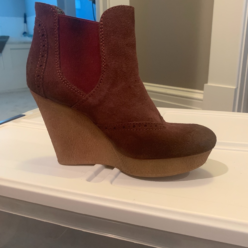 Diesel Suede wedge booties